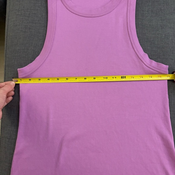 Veronica Beard Jeans Purple Jordyn Ribbed Tank Top (size large) - Picture 4 of 6
